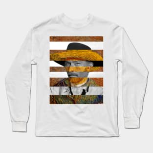 Self Portrait by Vincent Van Vogh and Lee Van Cleef Long Sleeve T-Shirt